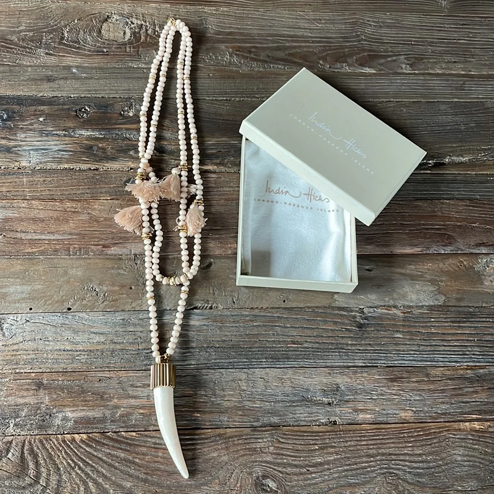 India Hicks Free Spirit horned tassel necklace EUC - Picture 7 of 7